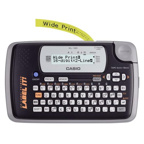 Casio KL-120 Large 16 Digits 2-line LCD Display Thermal Label Printer Price in Bangladesh.