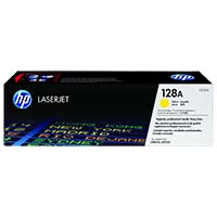 HP 128A Yellow Original LaserJet Toner Cartridge, CE322A
