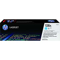 HP 128A Cyan Original LaserJet Toner Cartridge, CE321A