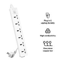 Deli ET405 2 Pin 6 Port 3 Meter Power Strip